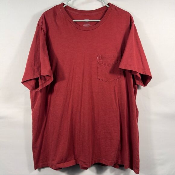 Levi's Men's Short Sleeve Red Tee 0712 - Picture 1 of 7